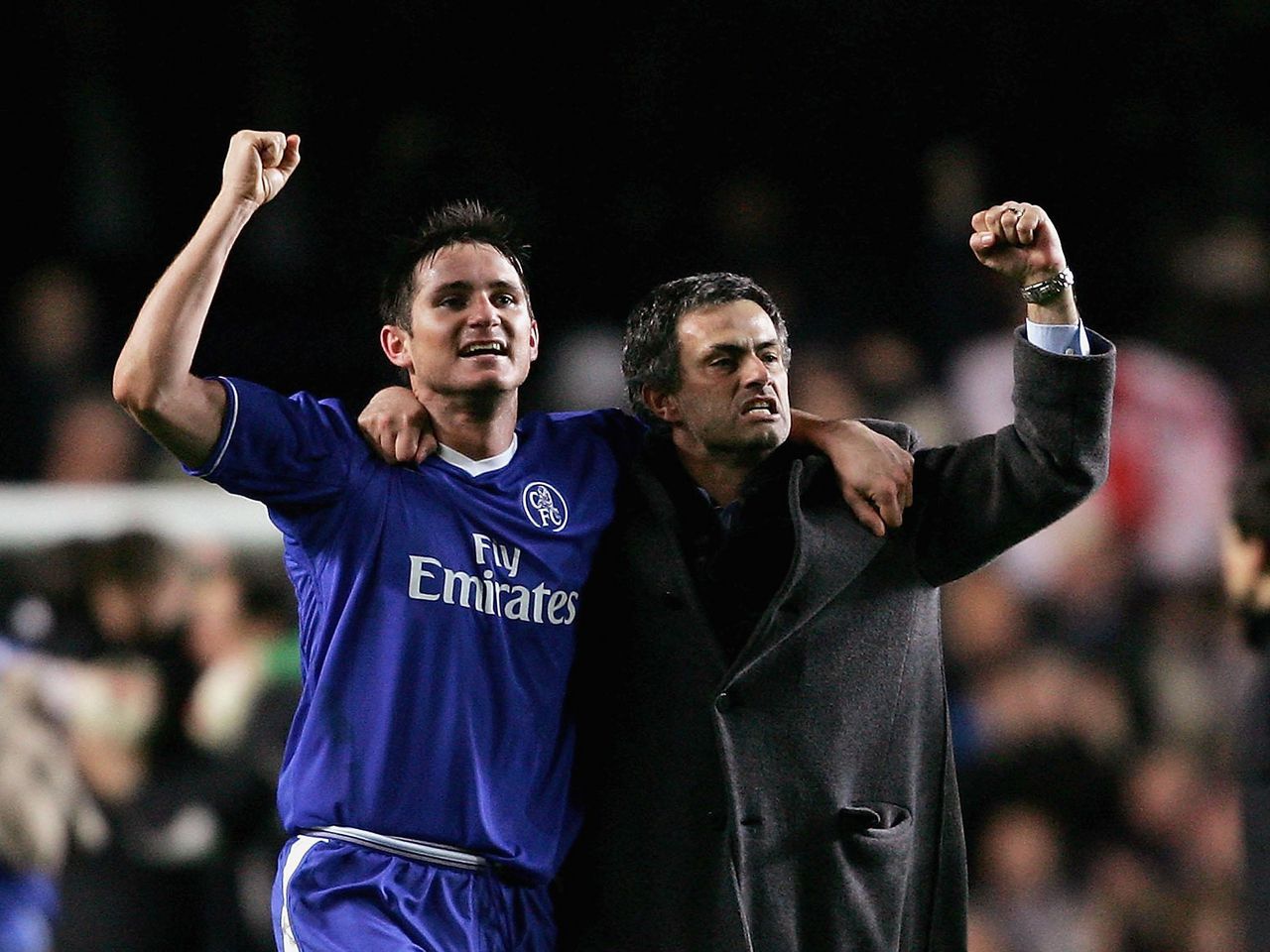 Frank Lampard and Jose Mourinho