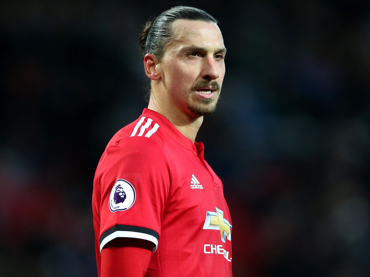 Zlatan Ibrahimovic in action for United at Old Trafford.