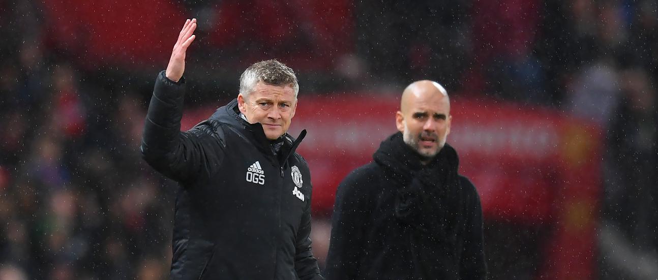 Ole Gunnar Solskajer and Pep Guardiola Ole Gunnar Solskajer and Pep Guardiola