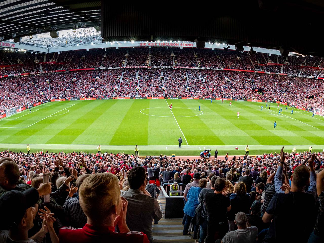 Crowd view of the pitch at Old Trafford