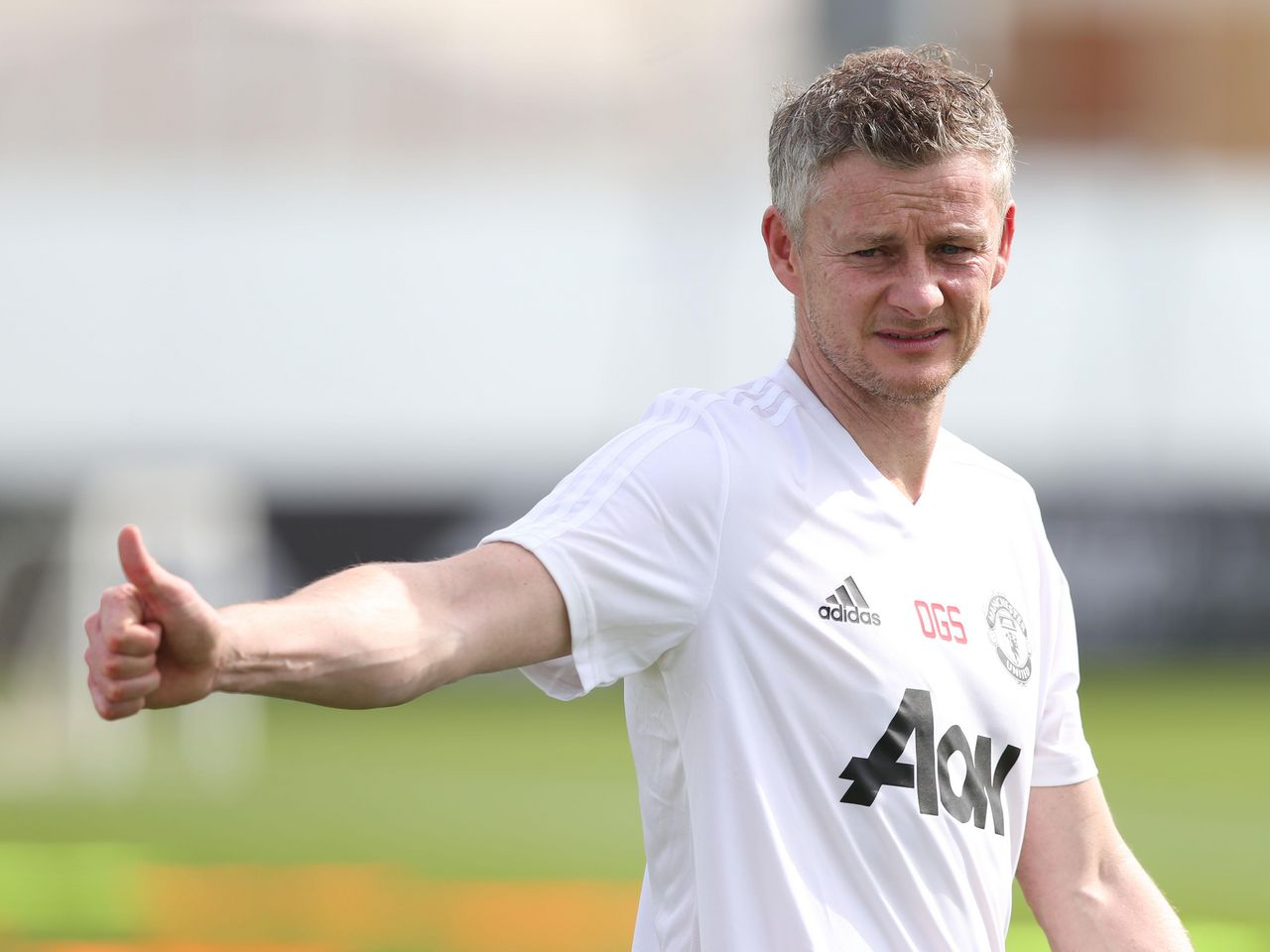 Ole Gunnar Solskjaer during a training session.