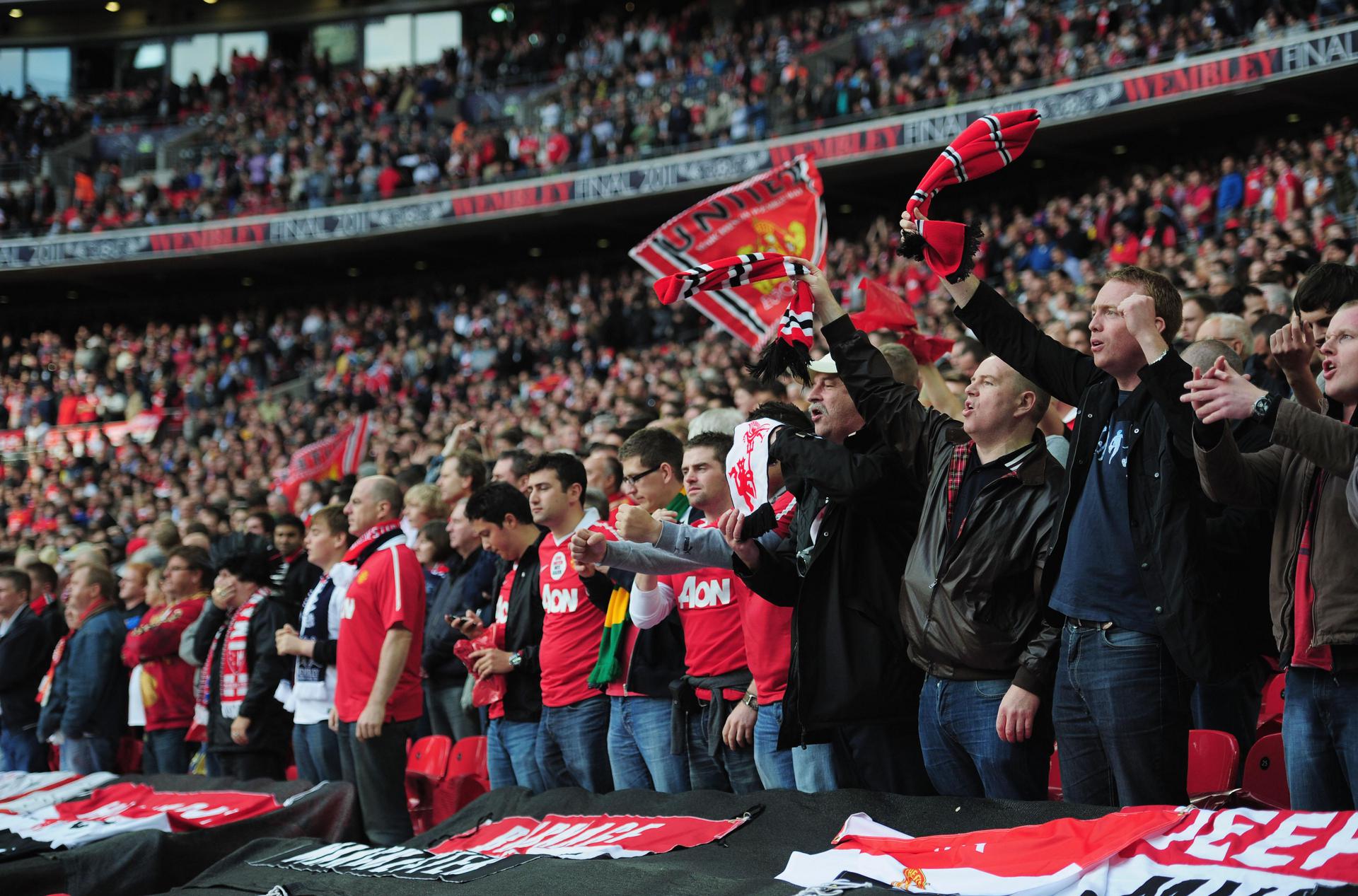 Amazing Images Of Manchester United Fans At Wembley Stadium Manchester United