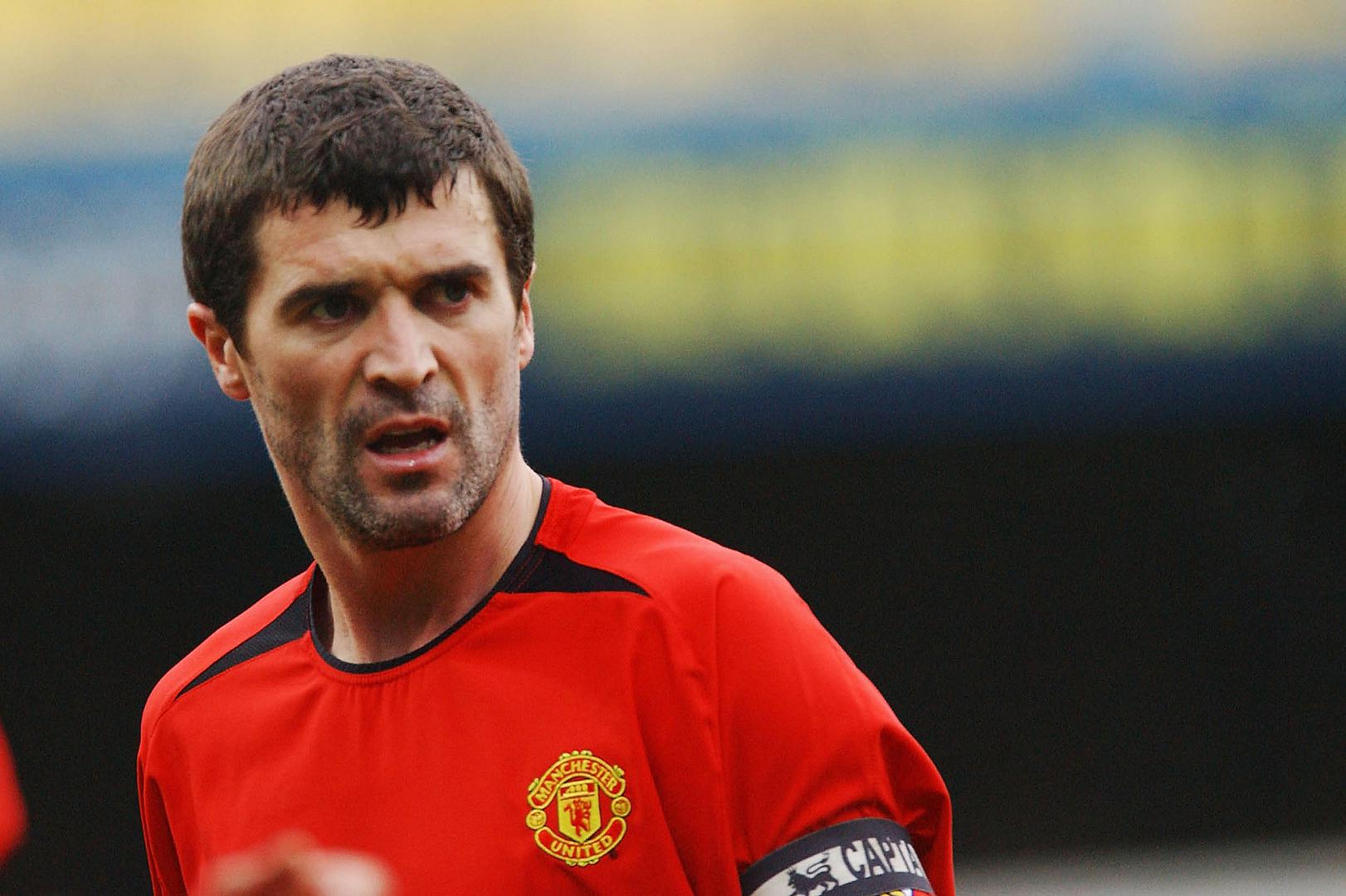 Roy Keane playing for Manchester United.