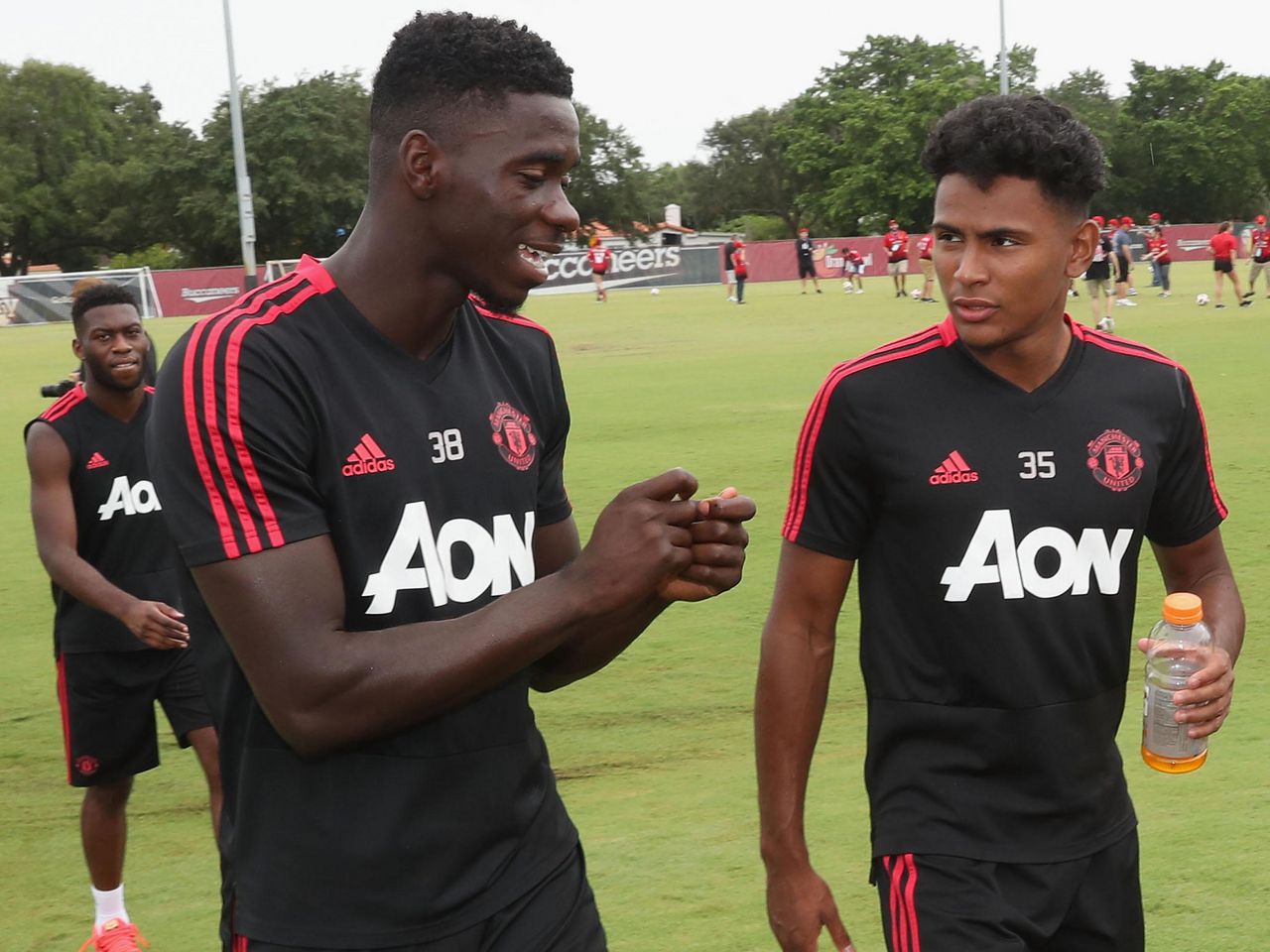 Axel Tuanzebe and Demi Mitchell.