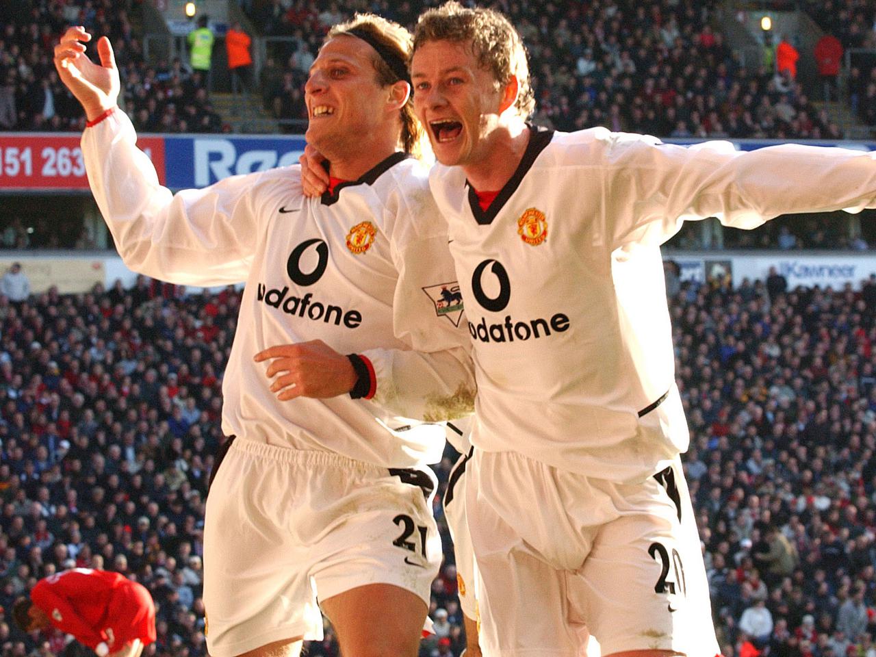 Diego Forlan and Ole Gunnar Solskjaer.