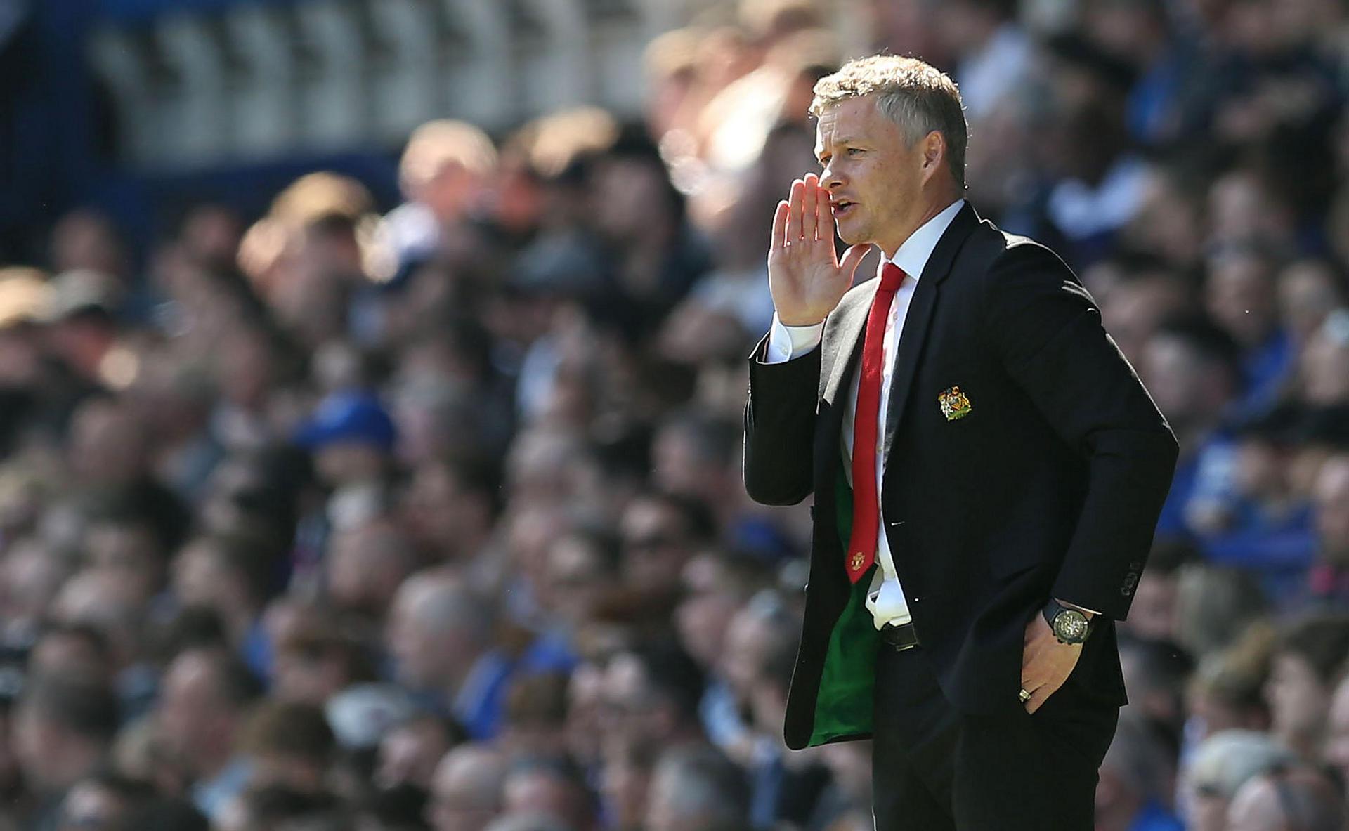 Ole Gunnar Solskjaer at Goodison Park