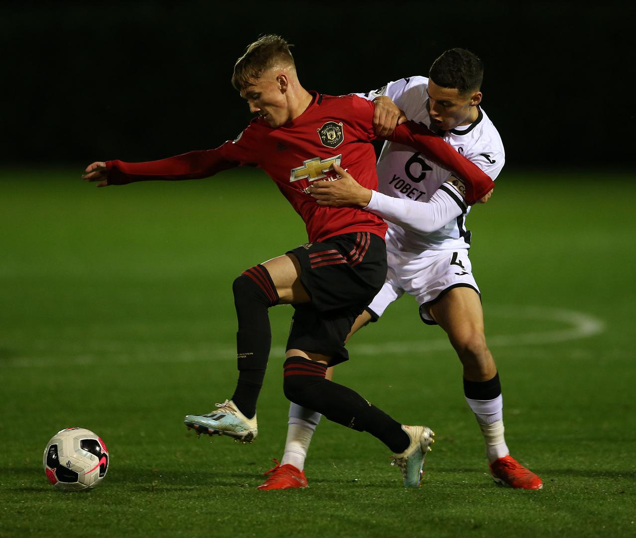 U23s Swansea V Man Utd Match Photos Featuring Max Taylor Manchester United