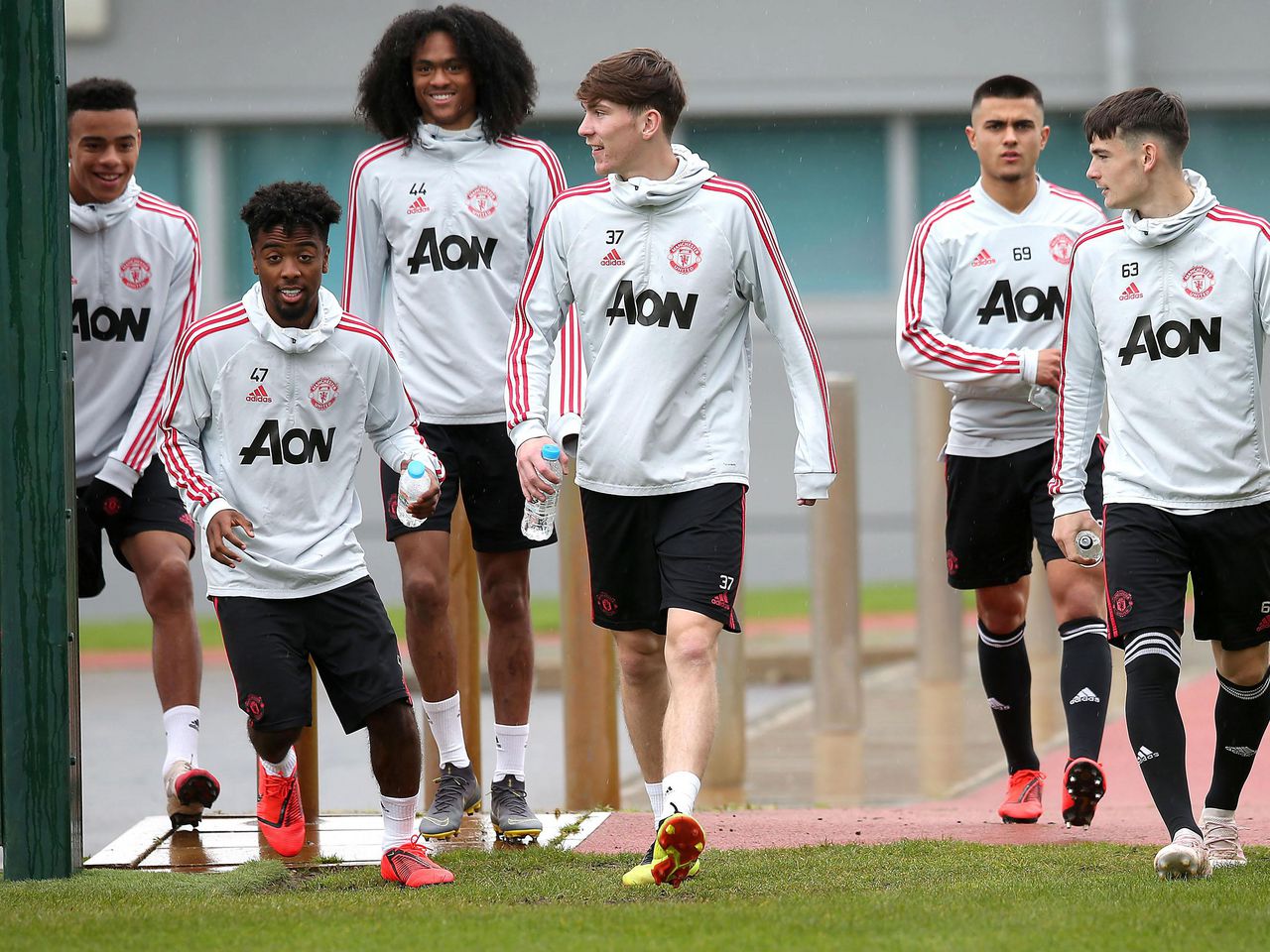 Young players in training