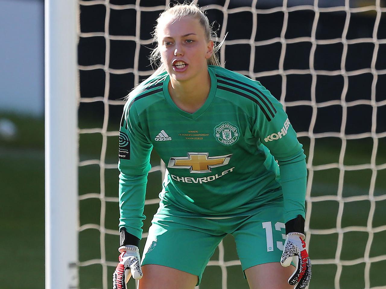 Emily Ramsey playing for Manchester United Women.