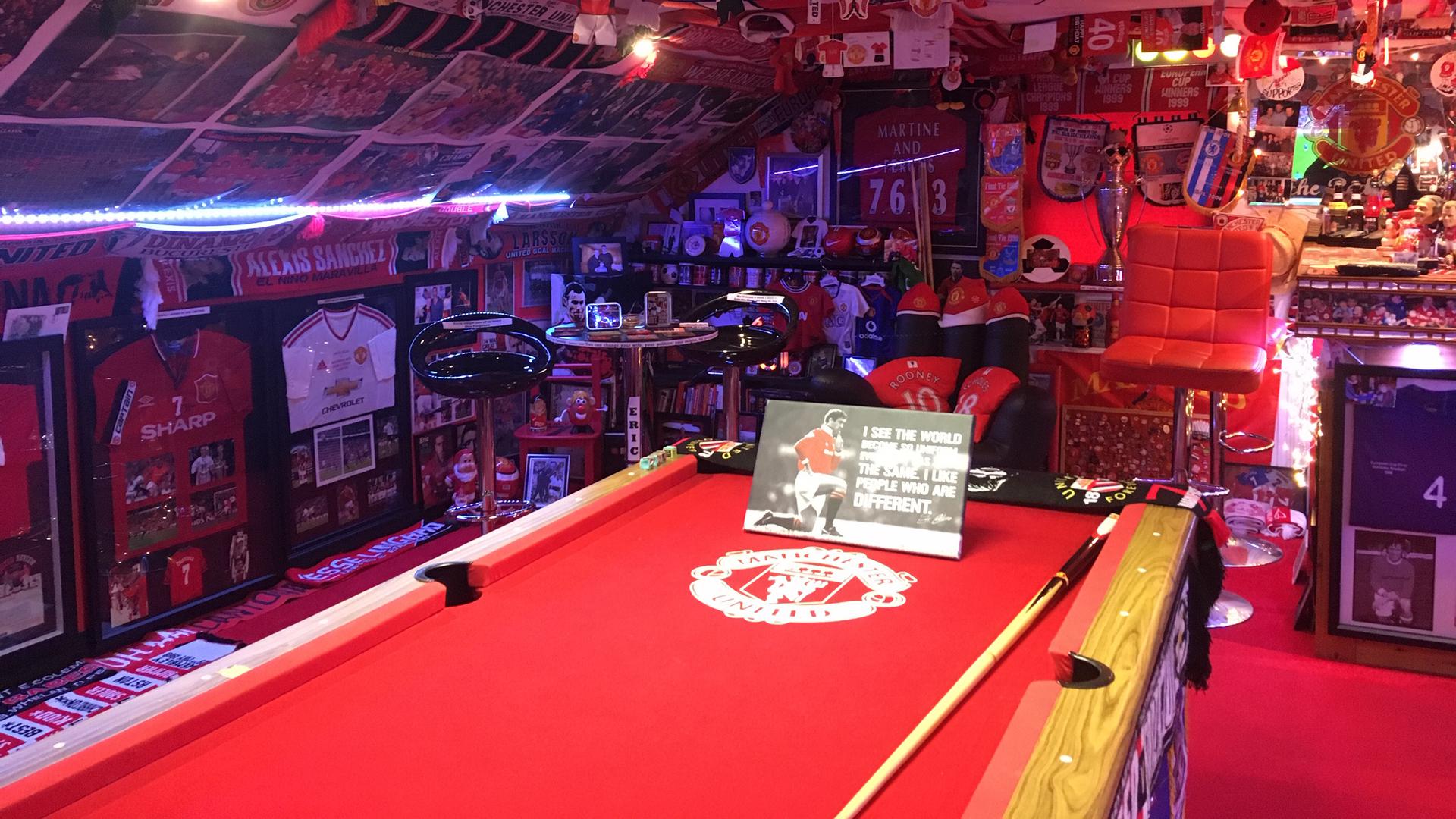 Gallery of Man Utd bar created by supporter Manchester United