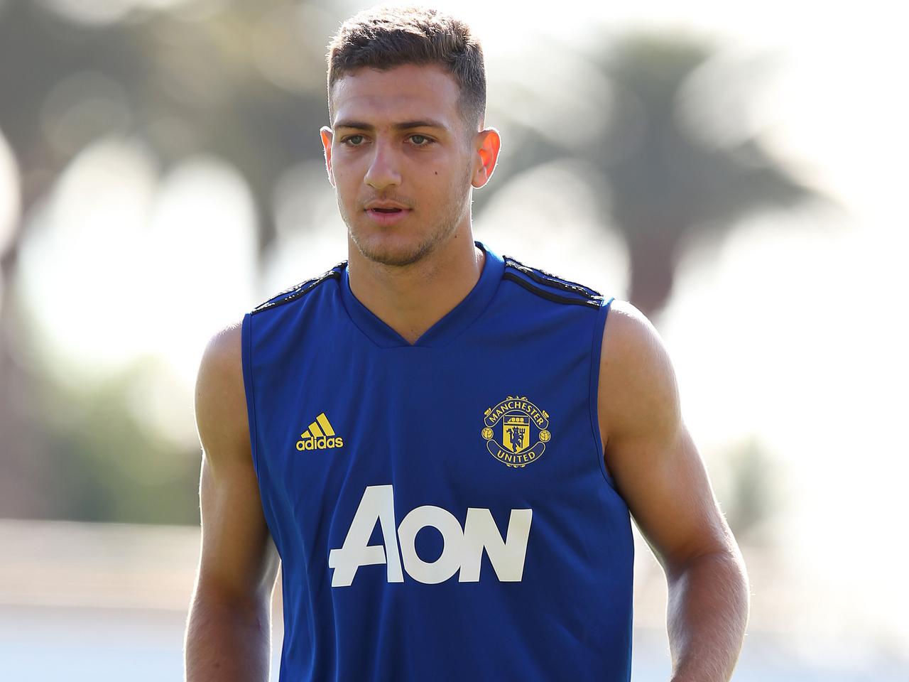 Diogo Dalot during Manchester United's 2019 pre-season tour of Perth.，