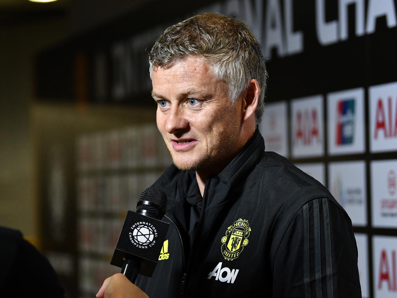 Ole Gunnar Solskjaer speaks to the media after the ICC game with Inter Milan.