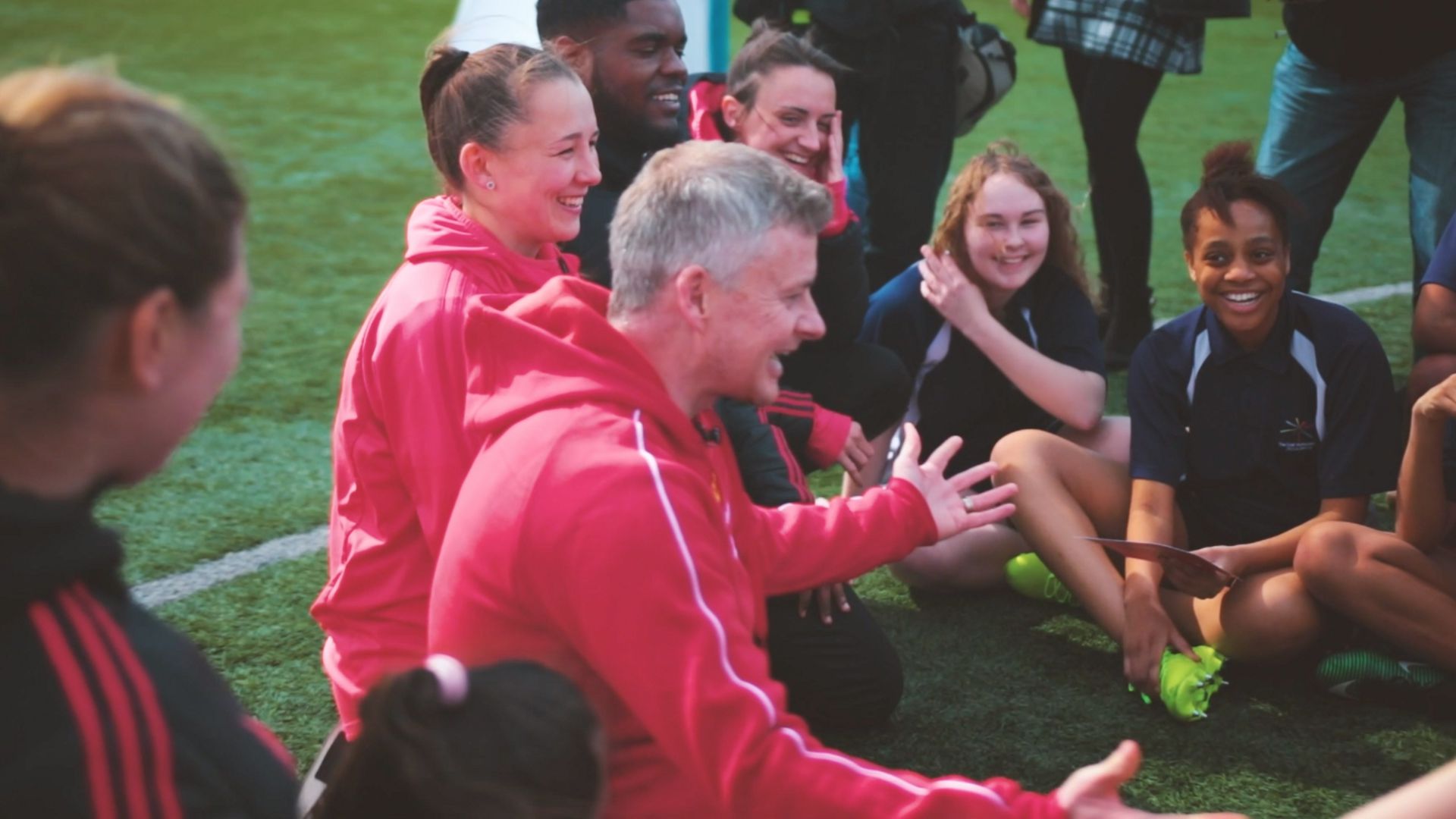 Solskjaer Coaching with MU Foundation Manchester United