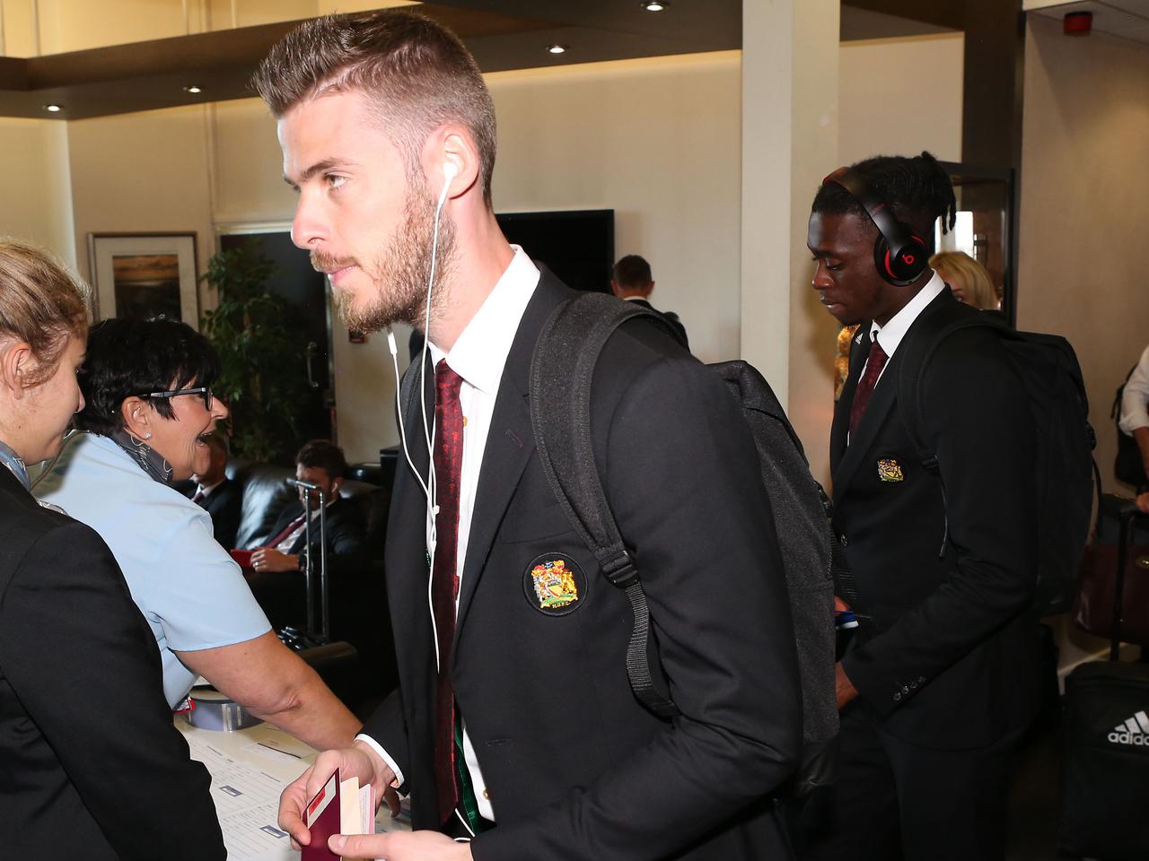 David De Gea and Aaron Wan-Bissaka.