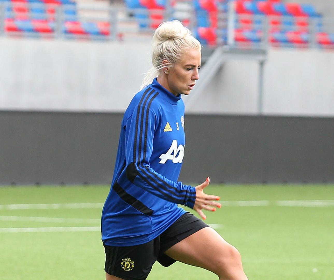 Alex Greenwood in training for United Women. 