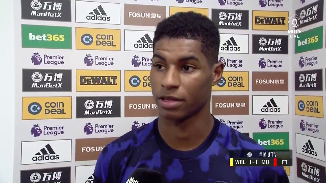 Marcus Rashford interview after Wolves match | Manchester United