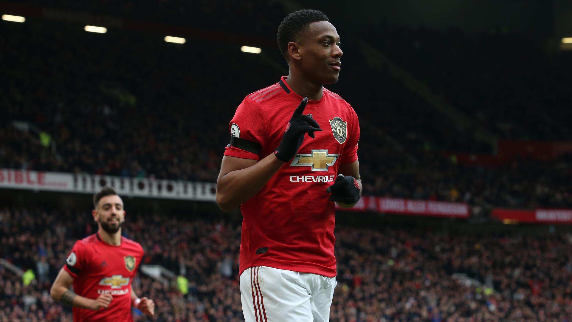 Split Screen Action Anthony Martial goals Manchester United