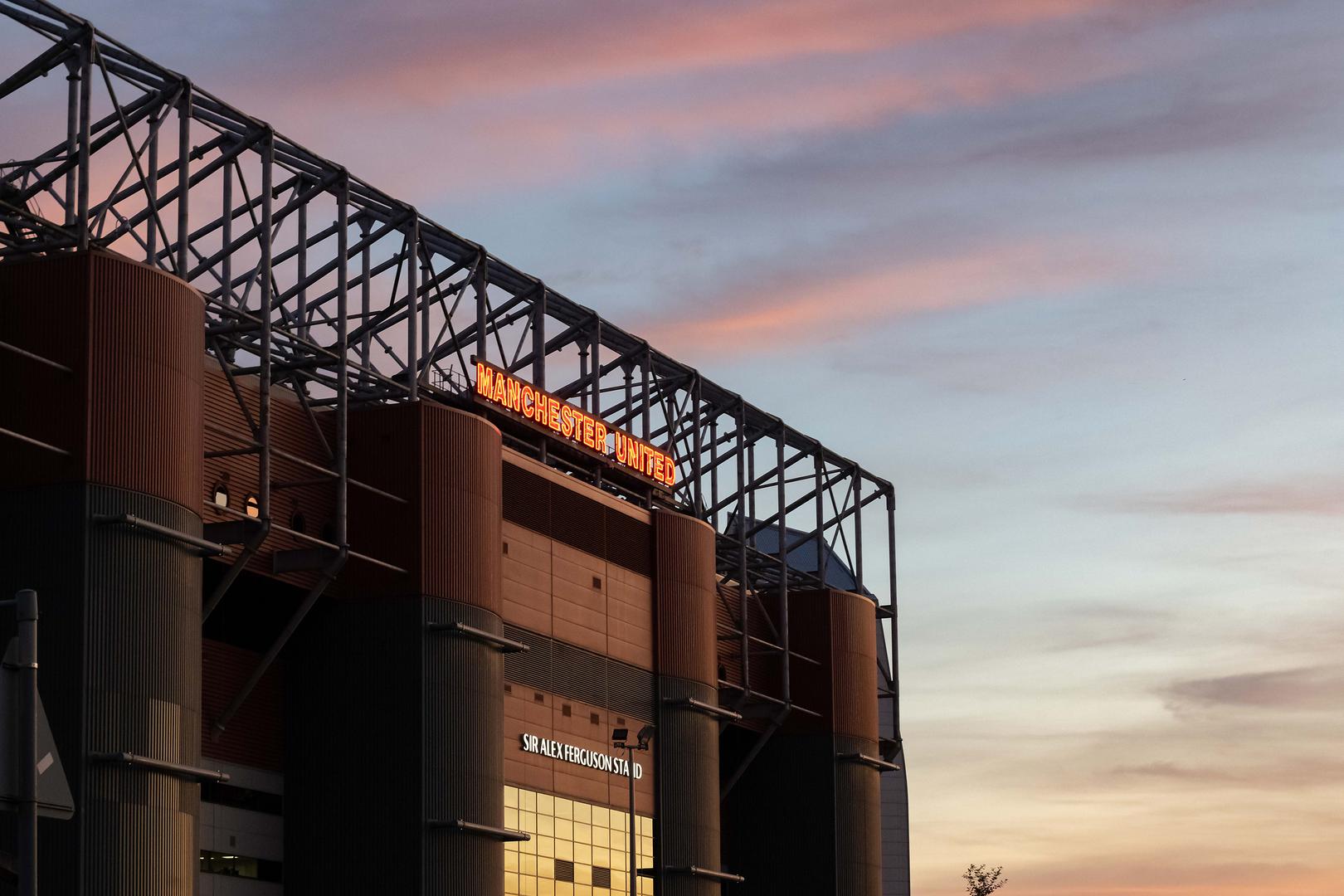 Exterior shot of Old Trafford.