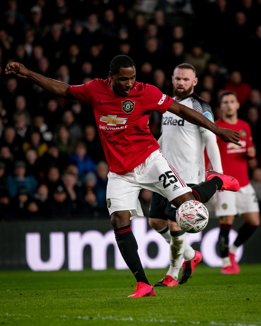 Odion Ighalo scores against Derby County