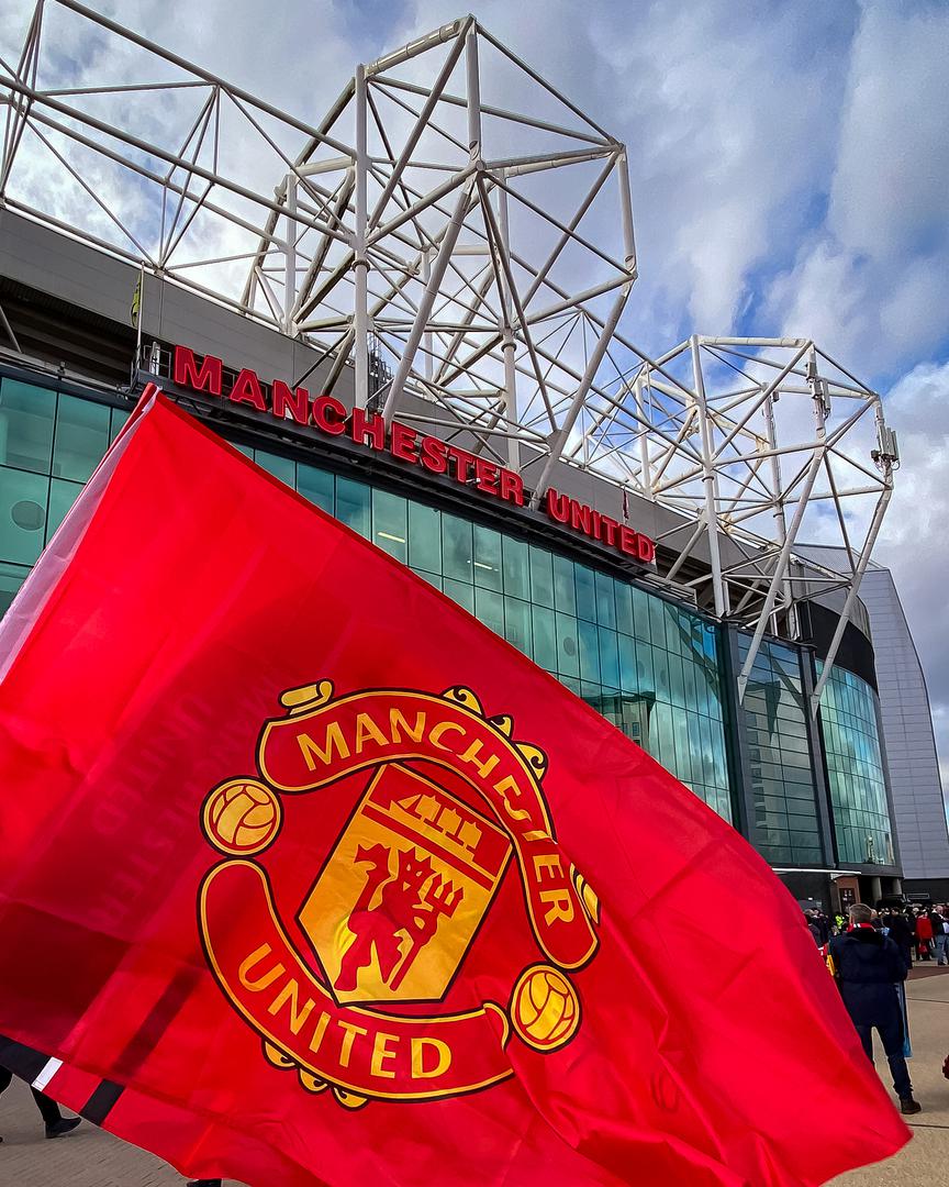 Build Up To The Manchester Derby Outside Old Trafford Manchester United