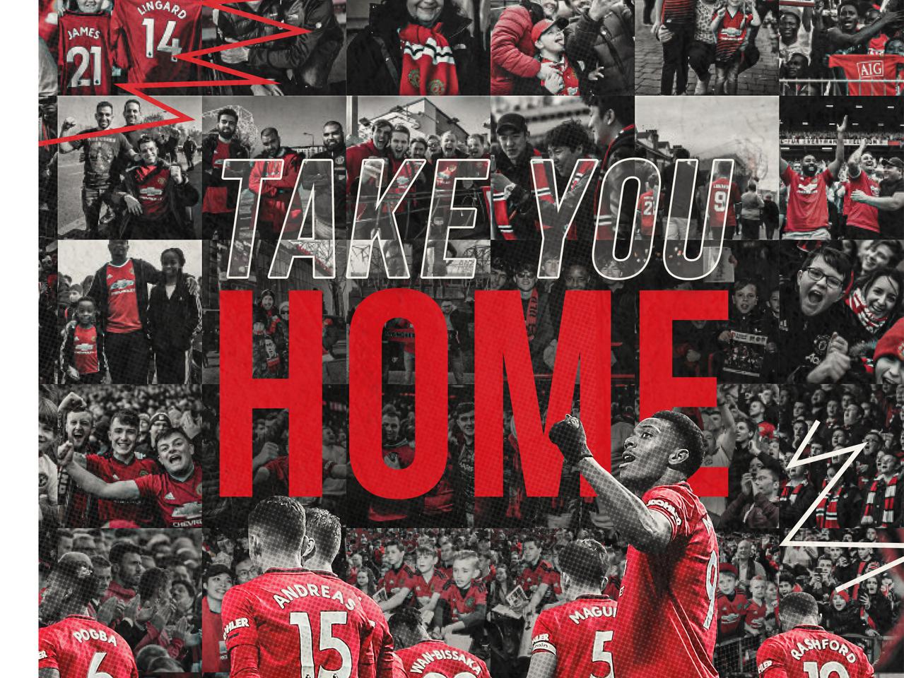 Promotional graphic for the Old Trafford fan mosaic campaign