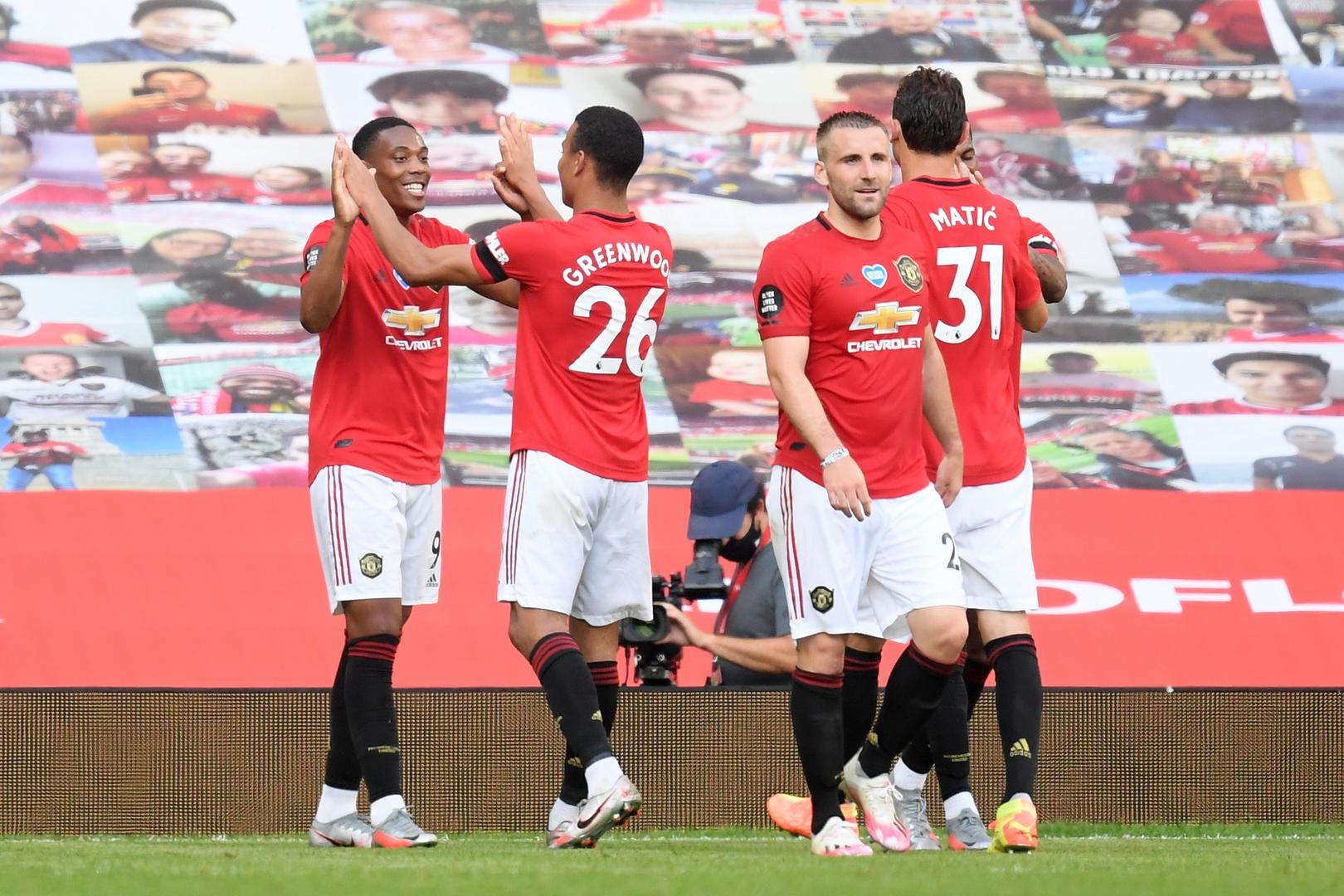Anthony Martial celebrates