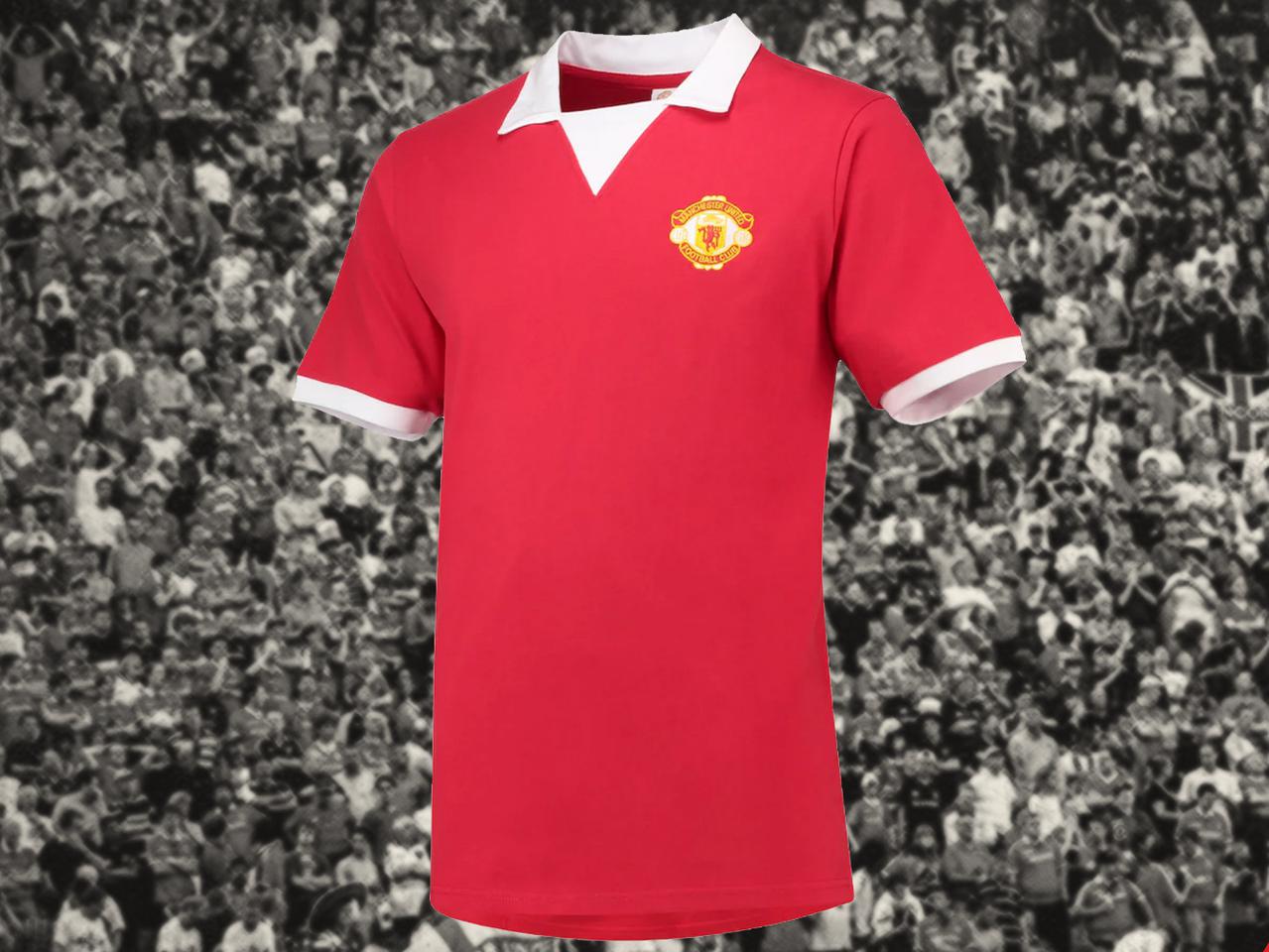 Manchester United Retro Football T Shirt 1970s Man Utd – Old