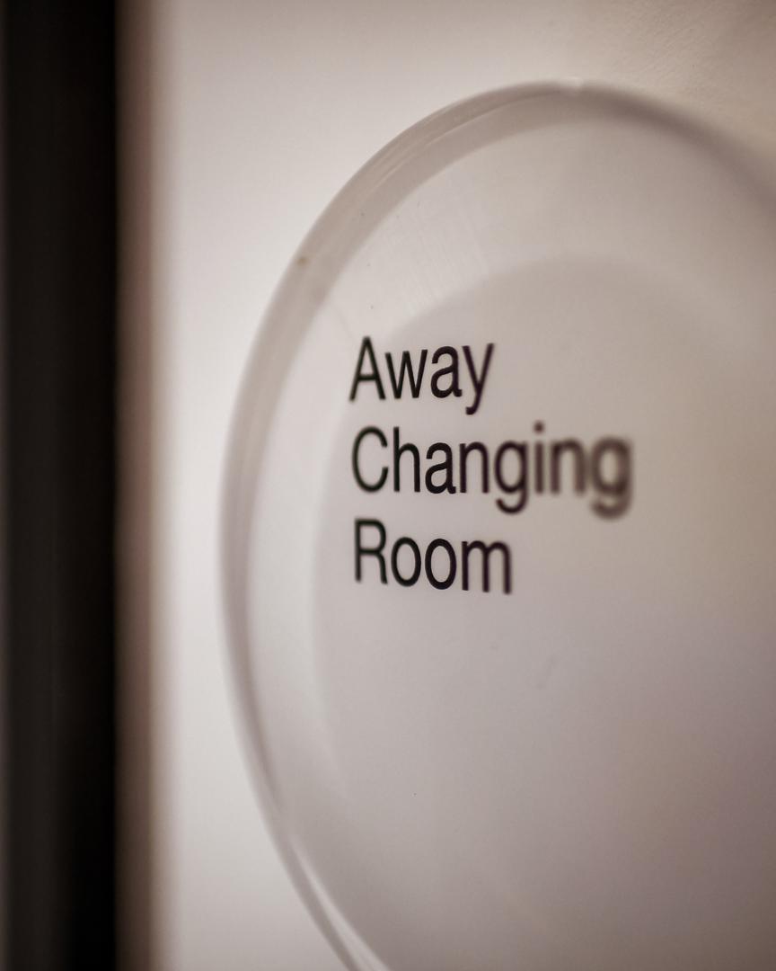 The Away Dressing Room Before Man City V Man Utd Manchester United