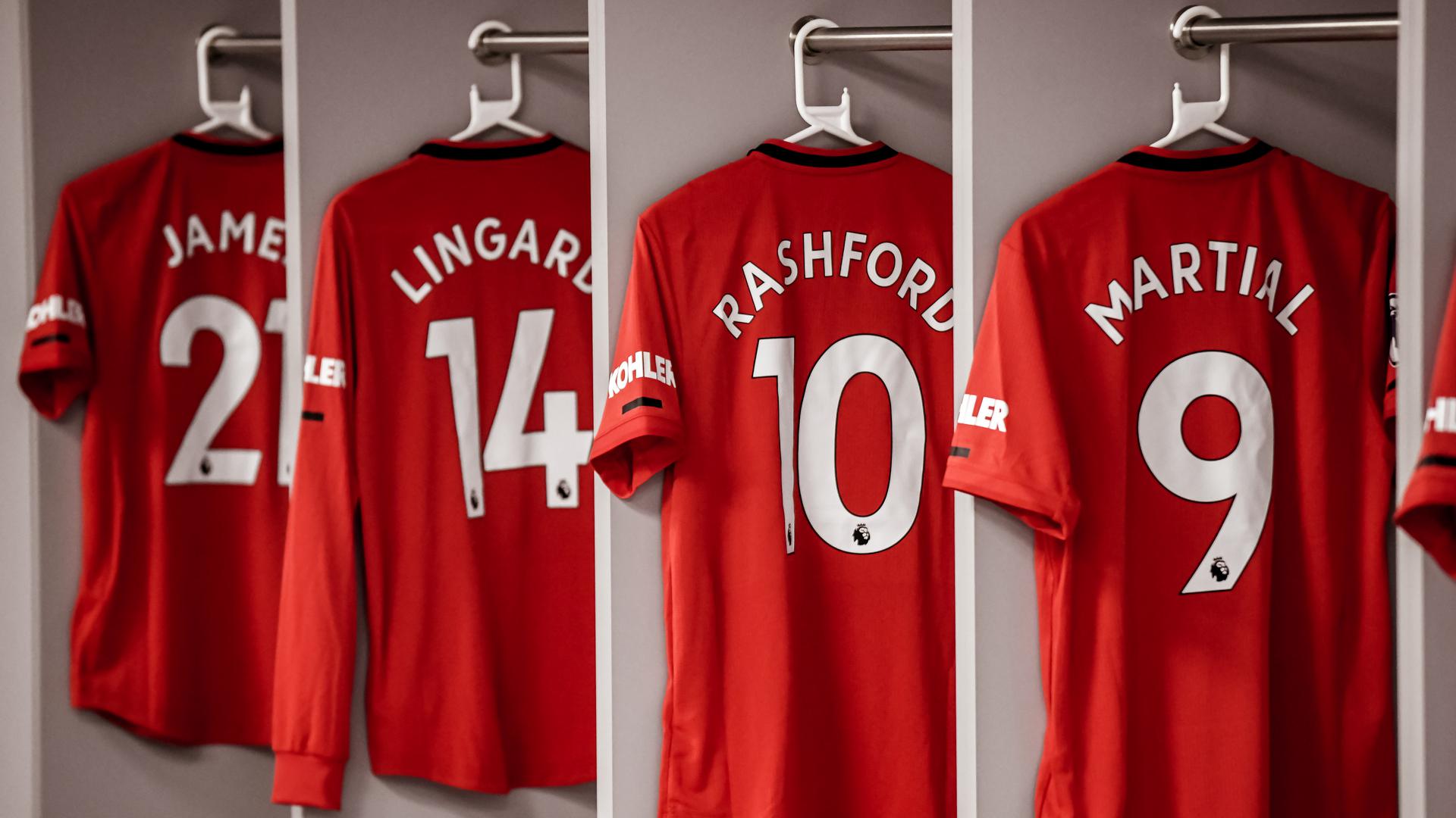 The Away Dressing Room Before Man City V Man Utd Manchester United