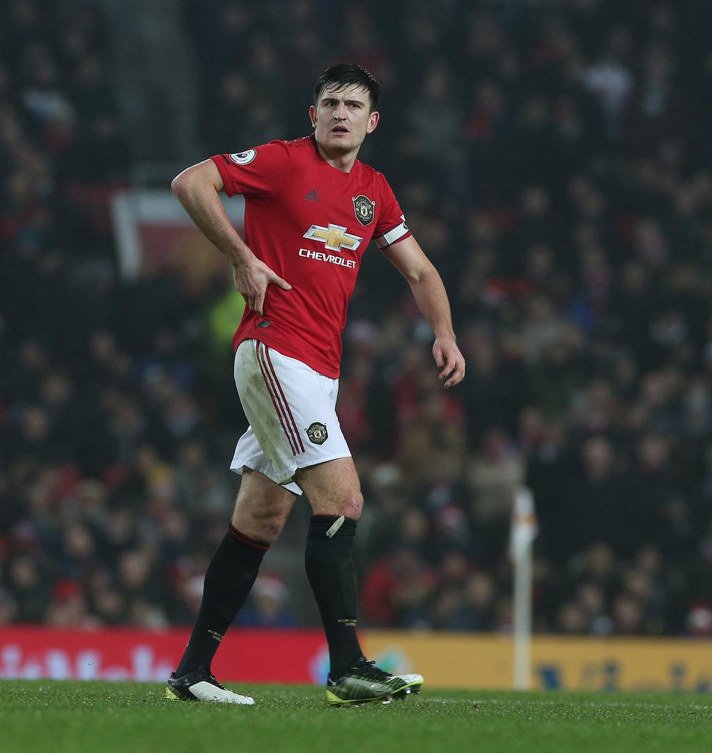 Harry Maguire in action at Old Trafford.