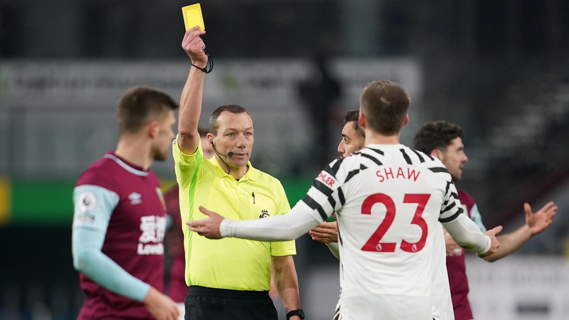 Luke Shaw Incident V Burnley On 12 January 2021 Manchester United