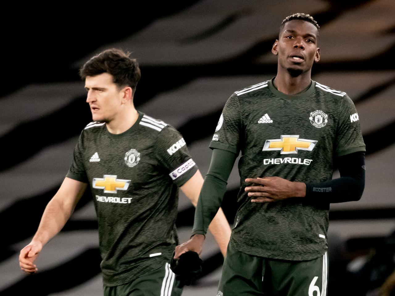 Harry Maguire and Paul Pogba.，