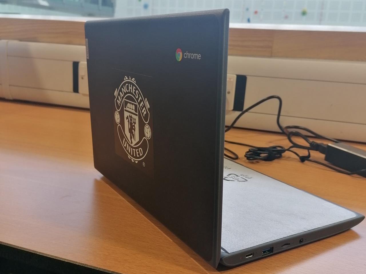 A Manchester United branded laptop