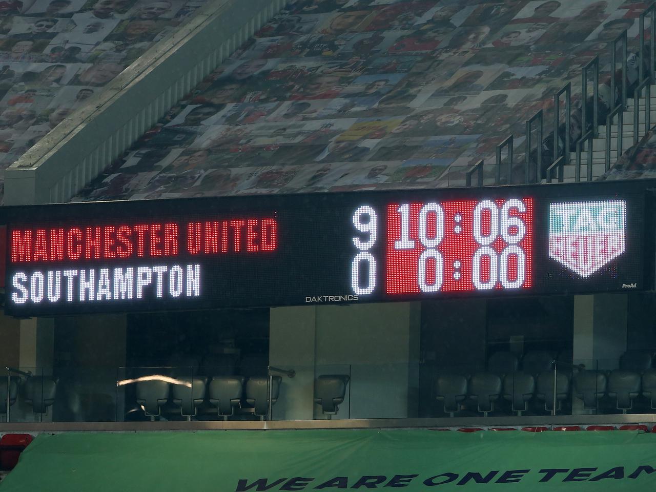 Manchester united vs southampton 9-0