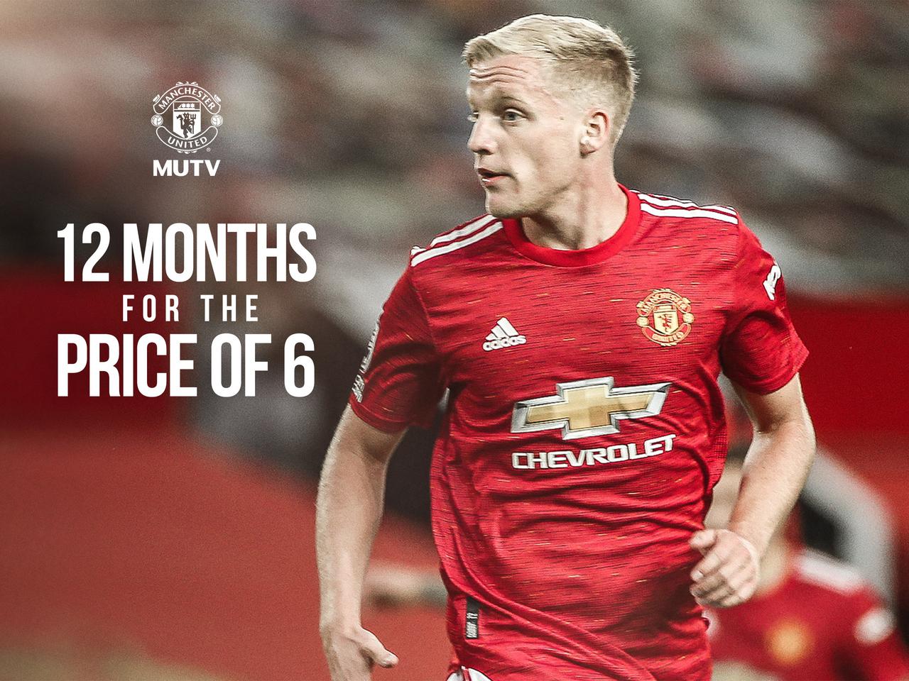 Donny van de Beek features in 12 for 6 MUTV promotional graphic
