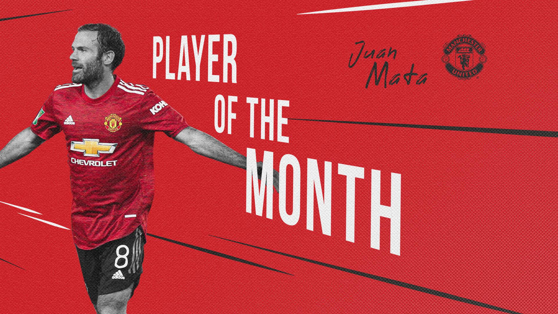 Juan Mata voted Man Utd Player of the Month winner for