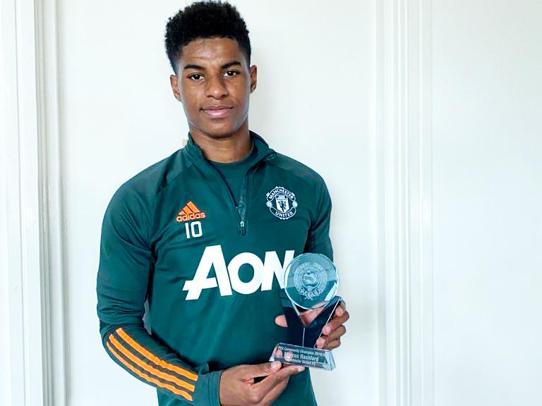 Rashford And Groenen Given Pfa Community Champions Award Manchester United