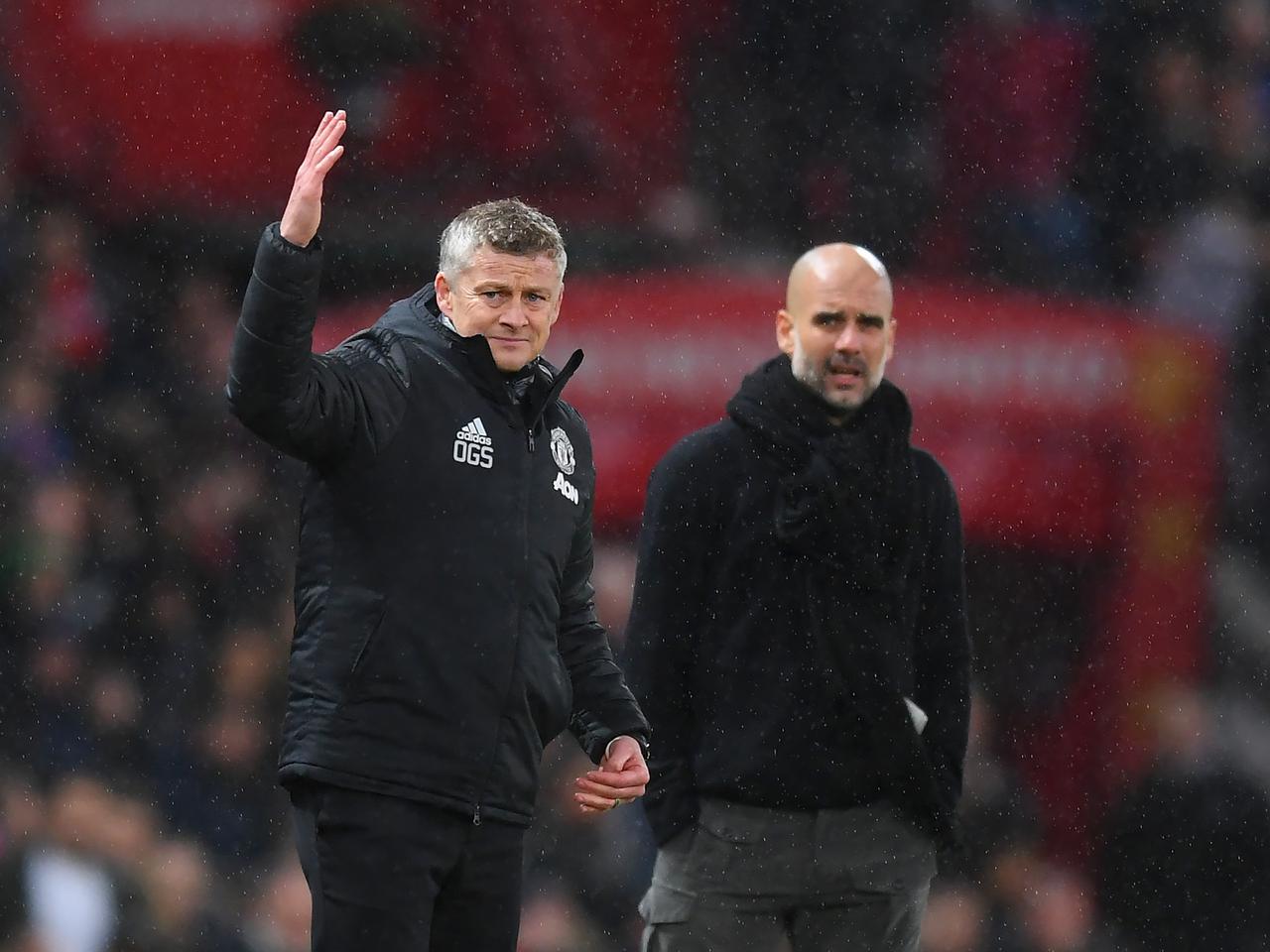 Ole Gunnar Solskajer and Pep Guardiola