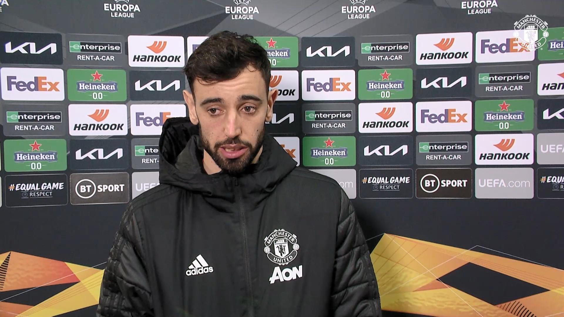 Bruno interview after Man Utd 2 Granada 0 15 April | Manchester United