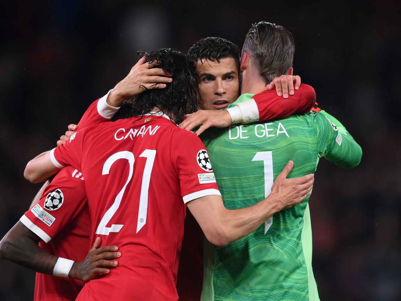 United celebrate.