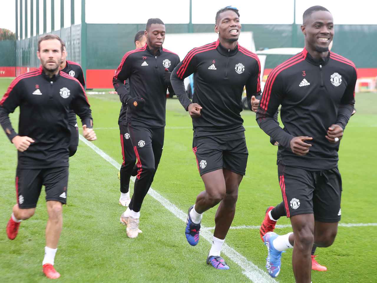 United players at Carrington.