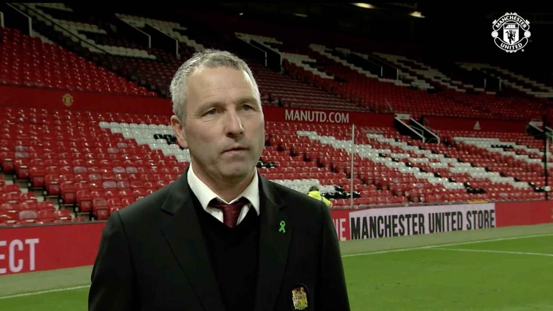 Academy Coach Colin Little Reacts To Fa Youth Cup Semi Final Win 10 March 2022 Manchester United