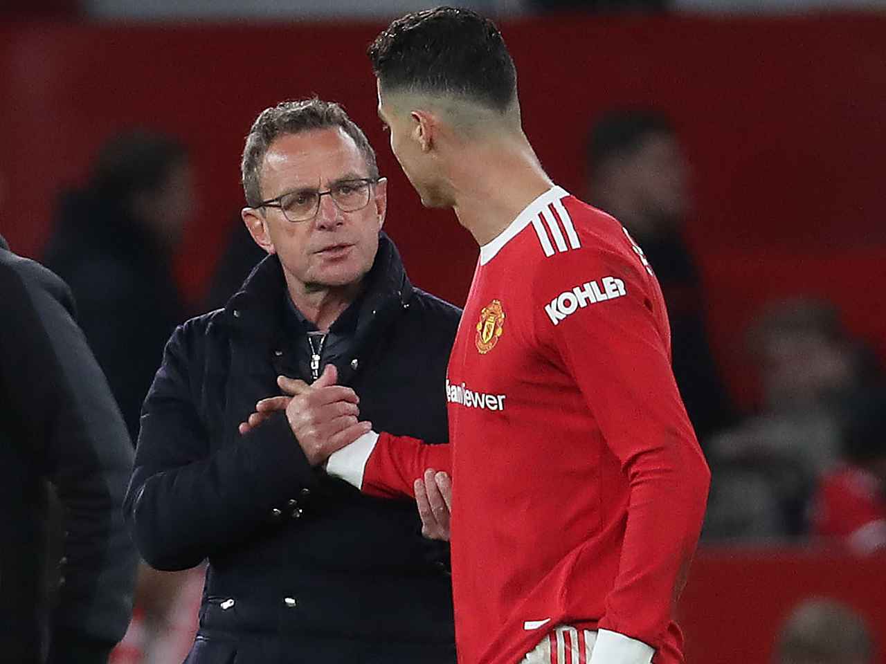 Ralf Rangnick and Cristiano Ronaldo.