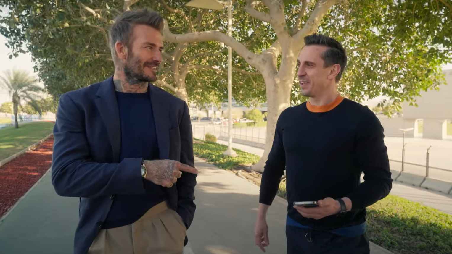 Man Utd legends David Beckham and Gary Neville interview for The