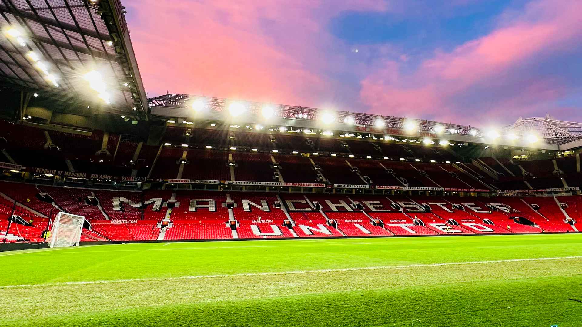 The Theatre of Dreams, Old Trafford, home of Manchester United.