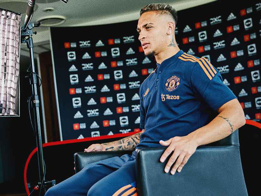 Antony being interviewed at Carrington.