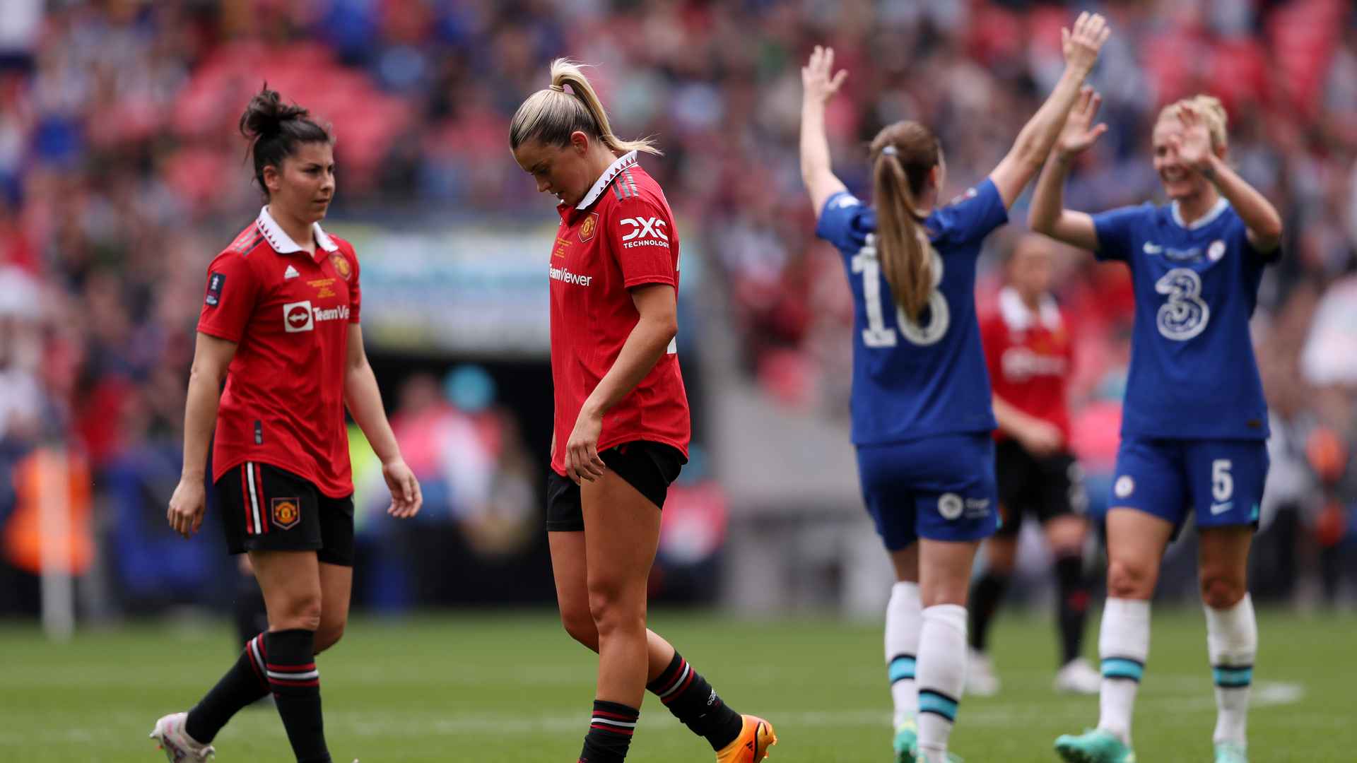 Alessia Russo reacts after Man Utd Women FA Cup final loss to Chelsea ...