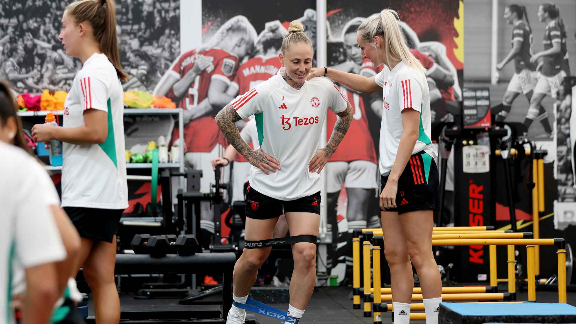 Man Utd Women gym training video published on 9 August 2023
