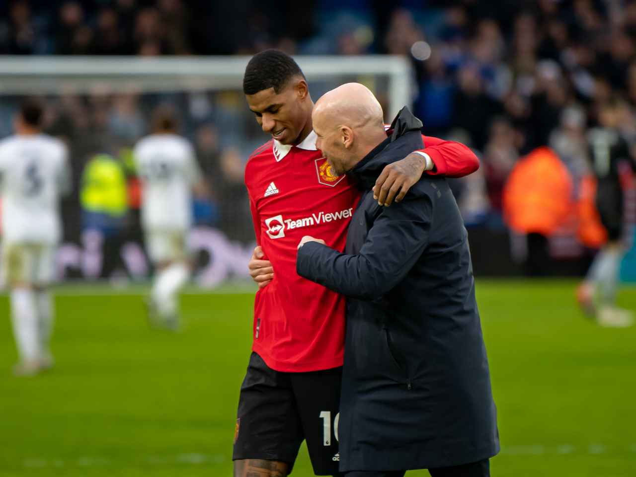 Ten Hag with Marcus Rashford