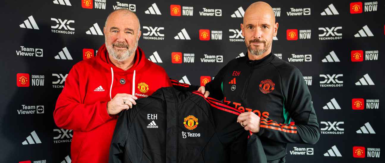 John Shiels with Erik ten Hag